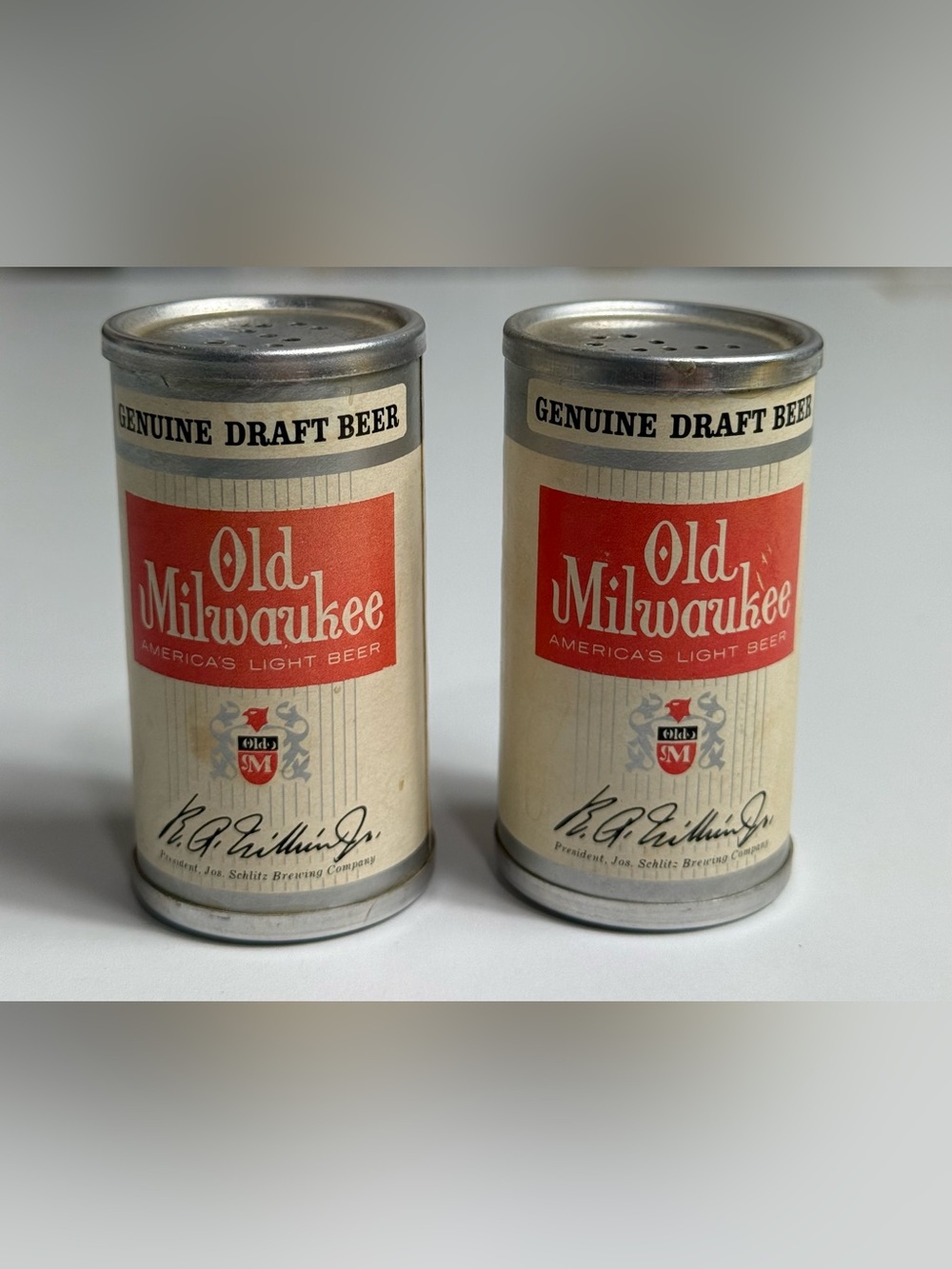 Old Milwaukee Vintage-Style Salt and Pepper Shakers